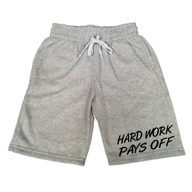 Mens Hard Work Pays Off V438 Camo Fleece Jogger Sweatpant Gym Shorts 